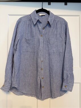 Bohme blue button up size small